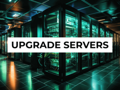 Server room image upgrade servers prompt.